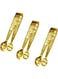 Sunenlyst 3PCS Mini Serving Tongs, 4Inch Rose Stainless Steel Sugar Cube Tongs, Sliver Small Ice Tongs for Tea and Coffee Party, Appetizers, Desserts (Gold)