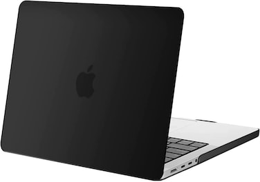 Hard Shell Case Cover Compatible with MacBook Pro 14-Inch Release 2024/2023/2022/2021 Model:- M3 A2918/A2992, M2 A2779, M1 A2442 Pro/ Max Chip with Touch ID, Black