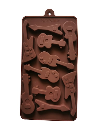 10 Grid Guitar Shape Silicone Cake Mold Chocolate Ice Cube Fudge Pudding 3D mold DIY baking fondant cake decorating tools