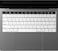 USA Version English Silicone Protective Keyboard Cover for Macbook Pro 13/15 Inch with Touch Bar Model A1706/A1707/A1989/A1990/A 2159, Release 2016/2017/2018/2019, White