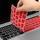 US Version English Language Silicone Keyboard Cover for Newest MacBook Pro 16" 2019 with Touch Bar Model A2141 &amp; MacBook Pro 13" 2020 with Touch Bar Model A2338 M1 M2 Chip/A2289/A2251, Red