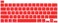 US Version English Language Silicone Keyboard Cover for Newest MacBook Pro 16" 2019 with Touch Bar Model A2141 &amp; MacBook Pro 13" 2020 with Touch Bar Model A2338 M1 M2 Chip/A2289/A2251, Red