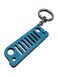 Stylish Wrangler Grill Keychain, Gift for Jeep Fans, Durable 3D Jeep Grill Key Ring, Adventure-Ready Accessory,Blue