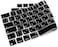 EU/UK Version Russian English Keyboard Cover for MacBook Air 15.3" M2 A2941/Air 13.6" M2 A2681, MacBook Pro 14.2"/16.2" 2023-2021 M3/M2/M1, A2918/A2992/A2779/A2442/A2991/A2780/A2485, Black