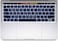 USA Version English Silicone Protective Keyboard Cover for Macbook Pro 13/15 Inch with Touch Bar Model A1706/A1707/A1989/A1990/A 2159, Release 2016/2017/2018/2019, Navy Blue
