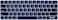 USA Version English Silicone Protective Keyboard Cover for Macbook Pro 13/15 Inch with Touch Bar Model A1706/A1707/A1989/A1990/A 2159, Release 2016/2017/2018/2019, Navy Blue