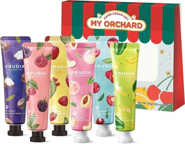 Frudia My Orchard Hand Cream Gift Set, Fruit Market, Contains 6 Shea Butter Creams, Cactus, Peach, Cherry, Pitahaya And Raspberry, 6 * 30G