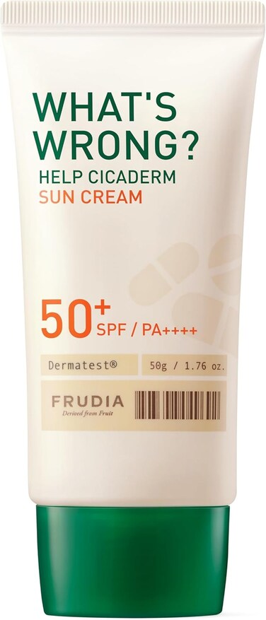 فروديا كريم الشمس سيكاديرم بعامل حماية من الشمس 50 من واتس رونج هيلب, واقي شمس مرطب يهدئ البشرة الناعمة, يوفر ترطيبًا عميقًا تمامًا مثل الكريم, نباتي وآمن, 50 غرام