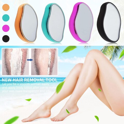 2024 New Crystal Hair Eraser - Painless Exfoliation &amp; Hair Removal Tool for Silky Smooth Skin - Suitable for Men &amp; Women - Versatile Grooming Solution&quot; Blue