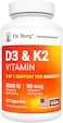 Dr. Berg Nutritionals Maximum Strength 7-in-1 Vitamin D3 K2 5000 IU, Naturally Derived D3, 4X Lab-Tested &amp; Verified, High Absorption Formula, K2 D3 Vitamin Supplement - 60 Capsules