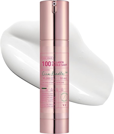 VT COSMETICS Collagen Reedle Shot 100   Collagen Microneedling Serum, Firming &amp; Elasticity, 500Da Collagen Extract, Soft Skin, Glass Skin, Korean Skin Booster 1.69Fl Oz(50ml)
