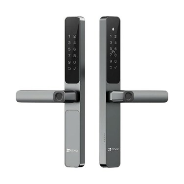 EZVIZ DL06 Pro Smart Fingerprint Door Lock Metallic Grey   Dual-Sided Biometric Access Keyless Entry System   Aluminum Alloy Security Smart Door Lock for Home and Office