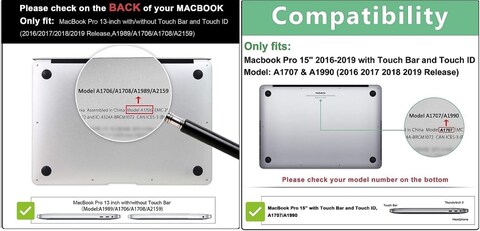 USA Version English Silicone Protective Keyboard Cover for Macbook Pro 13/15 Inch with Touch Bar Model A1706/A1707/A1989/A1990/A 2159, Release 2016/2017/2018/2019, Rainbow-02