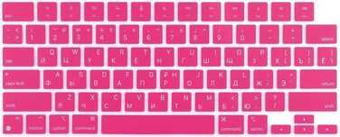 US Version Russian Keyboard Cover for MacBook Air 15.3"/13.6" 2022,2023 Model A2941,A2681 &amp; MacBook Pro 14" 2023,2022, Model A2442,A2779 &amp; MacBook Pro 16" 2023,2022, Model A2485,A2780 M1, Pink