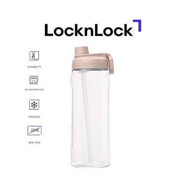 LocknLock Active 2L Pink Water Bottle &ndash; Durable, Easy Grip, Leak-Proof with Hidden Finger Loop