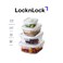 LocknLock Stackable Tempered Glass Square Food Container 4-Piece Set Airtight Leakproof Tempered Glass with Locking Lid, Microwave, Freezer &amp; Dishwasher Safe
