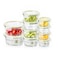 LocknLock Fresh Oven-Safe Glass Round Food Container 10-Piece Set &ndash; Airtight Leakproof Lids, Microwave, Oven, Air Fryer and Freezer Safe
