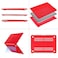 Protective Hard Shell Case Cover Compatible with New Version MacBook Air 13-Inch with Retina Display &amp; Touch ID Model:- A2337 M1/A2179/A1932, Release 2018/2019/2020/2021, Red