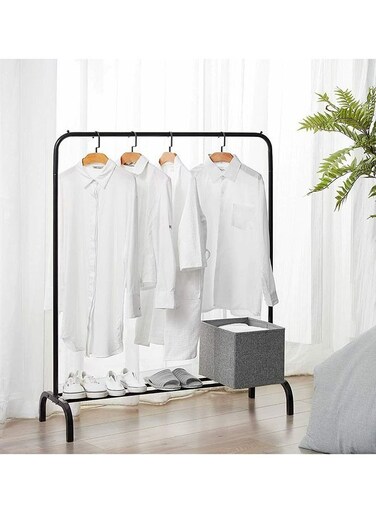 Clothes Organizer And Holder Metal Stand Black 110X40X150cm