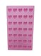 35-Cavity Heart Shaped Cookie Mold, Pink Silicone Baking Mould