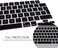 EU/UK Version French (AZERTY) English Keyboard Cover for MacBook Air 15.3" M2 A2941/Air 13.6" M2 A2681, MacBook Pro 14.2"/16.2" 2023-2021 M3/M2/M1, A2918/A2992/A2779/A2442/A2991/A2780/A2485, Black