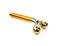 3D Massage Roller with Dual Heads, Vibrating Beauty Tool, Gold