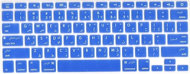 US Layout Arabic English Keyboard Cover for Older Version MacBook Pro 13"/15" (A1278/A1286)&amp; Macbook Retina 13"/15" (A1425/A1502/A1398)&amp; Older Version MacBook Air 13" (A1369/A1466) Blue Color