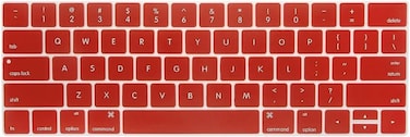 USA Version English Silicone Protective Keyboard Cover for Macbook Pro 13/15 Inch with Touch Bar Model A1706/A1707/A1989/A1990/A 2159, Release 2016/2017/2018/2019, Wine Red