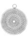 Stainless Steel Round Shaped Dish Washing Net Brush Silver