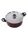 Nonstick Cookware With Lid Red/Silver/Black 26centimeter