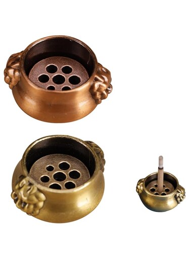 Big Bargain Store 2 Pcs Premium Brass Incense Burner Holder Set - Incense Stick Holders for Home Decor, Yoga, Meditation, and Zen Ambiance, Perfect for Middle Eastern Homes and Traditions