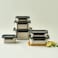 LocknLock Stainless Steel Stackable Food Container Rectangle 400ml &ndash; Four-Side Locking Lid, Durable &amp; Leakproof, Oven &amp; Freezer Safe