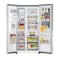 LG 668 Liter Side By Side Refrigerator With Water Dispenser, Linear Inverter Compressor, Insta View, Smart ThinQ, Tempered Glass, Color Silver Model &ndash; GC-X267CSHS