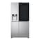 LG 668 Liter Side By Side Refrigerator With Water Dispenser, Linear Inverter Compressor, Insta View, Smart ThinQ, Tempered Glass, Color Silver Model &ndash; GC-X267CSHS