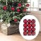 Set of 12 Christmas Tree Ornaments Home Decorative Crafts (Red)