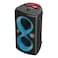 Monster Cycle Plus Party Speaker With Microphone, With 6 Colorful Lighting Effects, Bass Boost Mode, Karaoke Function - Black