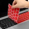 US Version English Language Silicone Keyboard Cover for Newest MacBook Pro 16" 2019 with Touch Bar Model A2141 &amp; MacBook Pro 13" 2020 with Touch Bar Model A2338 M1 M2 Chip/A2289/A2251, Wine Red