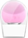Electric USB Rechargeable Silicone Face Cleanser and Massager Brush, Ultra Soft Hygienic Silicone Facial Cleansing Brush for Every Type Skin, Pearl Pink