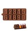 Numeric Silicone Mold, Brown Silicone Baking Mould