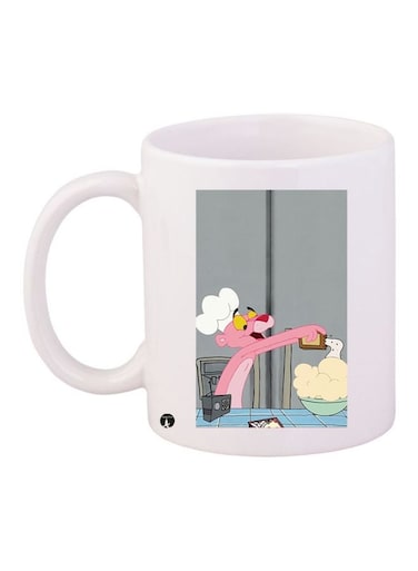 Pink Panther Printed Coffee Mug White/Pink/Grey