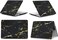 Protective Hard Shell Case Cover Compatible with MacBook Pro 16-Inch Model (A2141 MVVJ2xx/A, MVVK2xx/A, MVVL2xx/A, MVVM2xx/A) Retina Display with Touch Bar Touch ID, Black Gold Marble