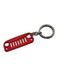 Jeep Grille Design Metal Keychain – Red Finish, Durable Car Enthusiast Accessory for Jeep Lovers