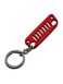 Jeep Grille Design Metal Keychain – Red Finish, Durable Car Enthusiast Accessory for Jeep Lovers
