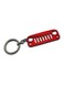 Jeep Grille Design Metal Keychain – Red Finish, Durable Car Enthusiast Accessory for Jeep Lovers