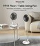 Yesido Table/Floor Fan Premium Folding Fan YF11, 6000 mAh, 92 cm, Remote Control, Foldable
