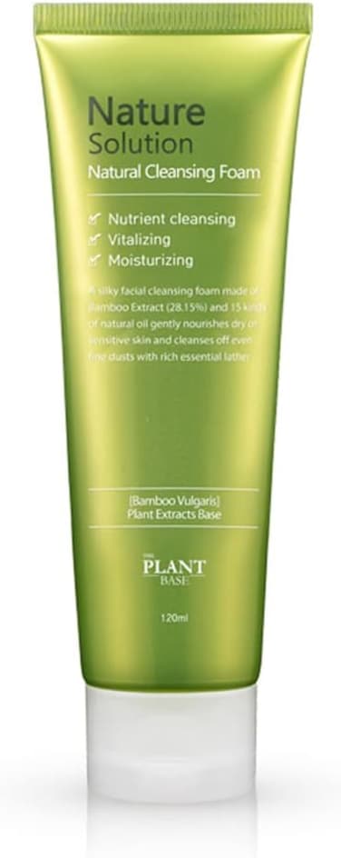 The Plant Base, Nature Solution, Natural Cleansing Foam, 4.05 Fl Oz (120 ML)
