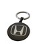 Honda Logo Metal Keychain – Black Round Car Key Ring Holder with Polished Silver Emblem – Durable and Stylish Auto Accessory for Honda Owners and Car Enthusiasts