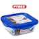 Pyrex Cook&amp;Go 800ml Square Storage Dish with Airtight Lid - Versatile Freezer-to-Oven Solution - BLUE
