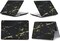 Protective Hard Shell Case Cover Compatible with New Version MacBook Air 13-Inch with Retina Display &amp; Touch ID Model:- A2337 M1/A2179/A1932, Release 2018/2019/2020/2021, Black Gold Marble