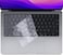 EU/UK Version Clear Skin Keyboard Cover for MacBook Air 15.3" M2 A2941/Air 13.6" M2 A2681, MacBook Pro 14.2"/16.2" 2023-2021 M3/M2/M1, A2918/A2992/A2779/A2442/A2991/A2780/A2485, Clear/White